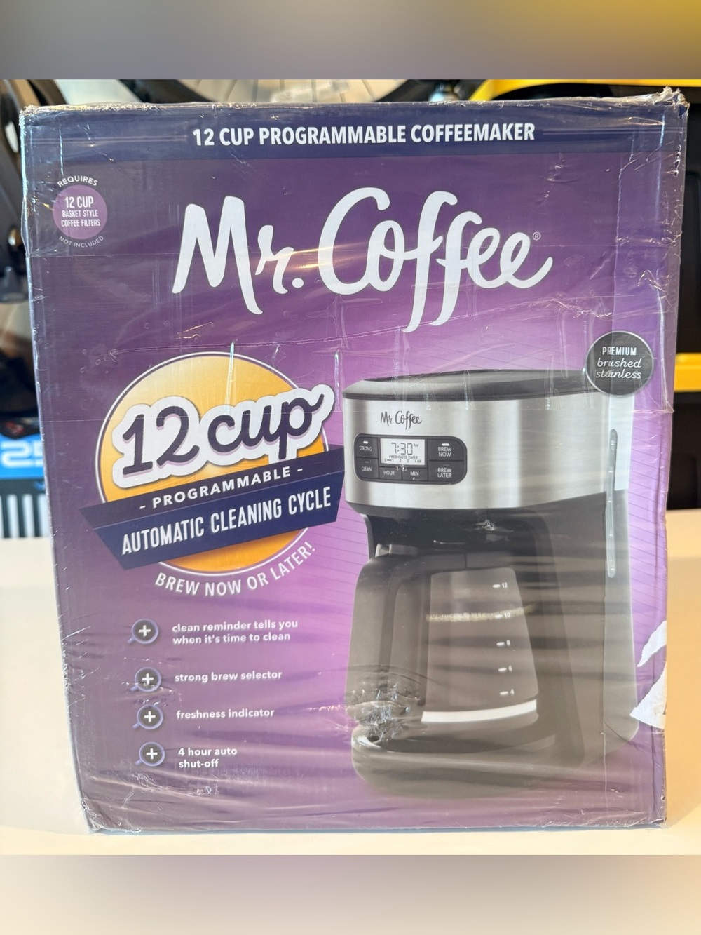 Mr. Coffee 12-Cup Programmable Coffee Maker - Brushed Stainless